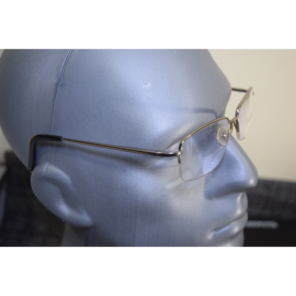Saki Model 312 Eyeglasses Frame MENS Gunmetal Gray Half Rim Square 55-18-145